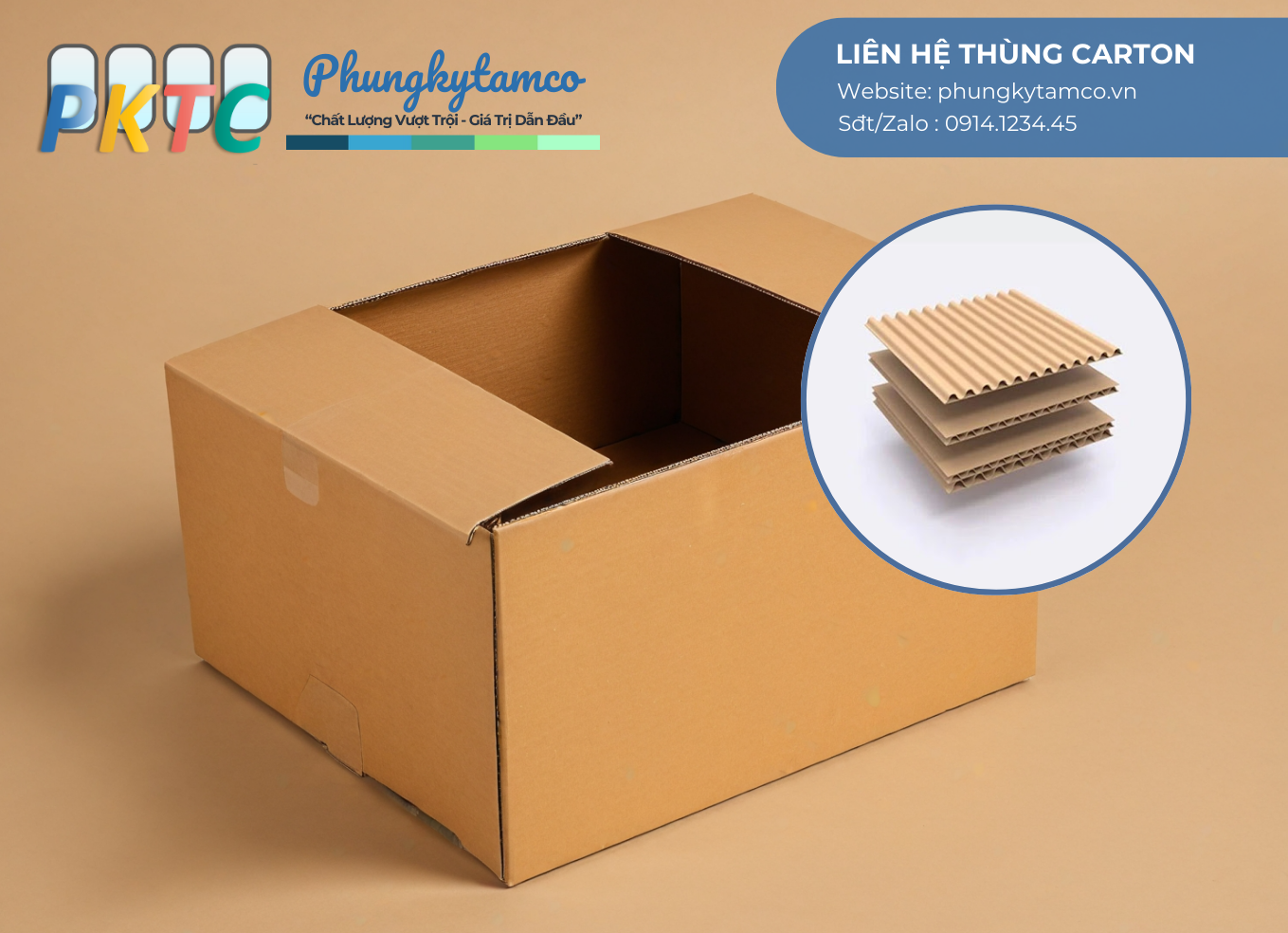 Thùng Carton Nâu 4 Lớp